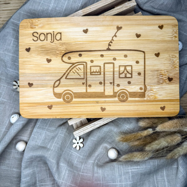 Bambusbrett "Campingliebe"