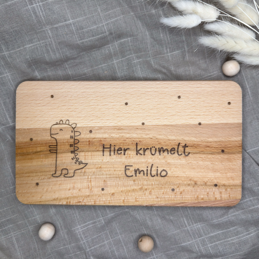 Frühstücksbrettchen "Hier krümelt..." – Bild 2