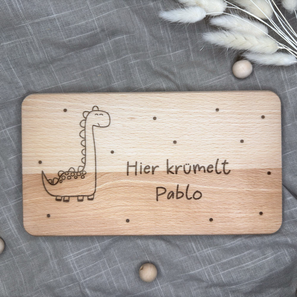 Frühstücksbrettchen "Hier krümelt..."