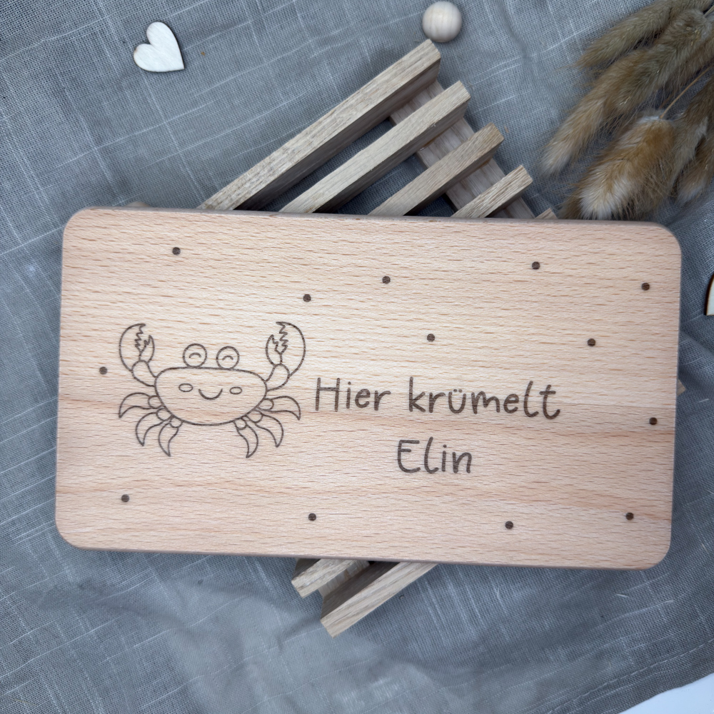 Frühstücksbrettchen "Hier krümelt..." – Bild 5